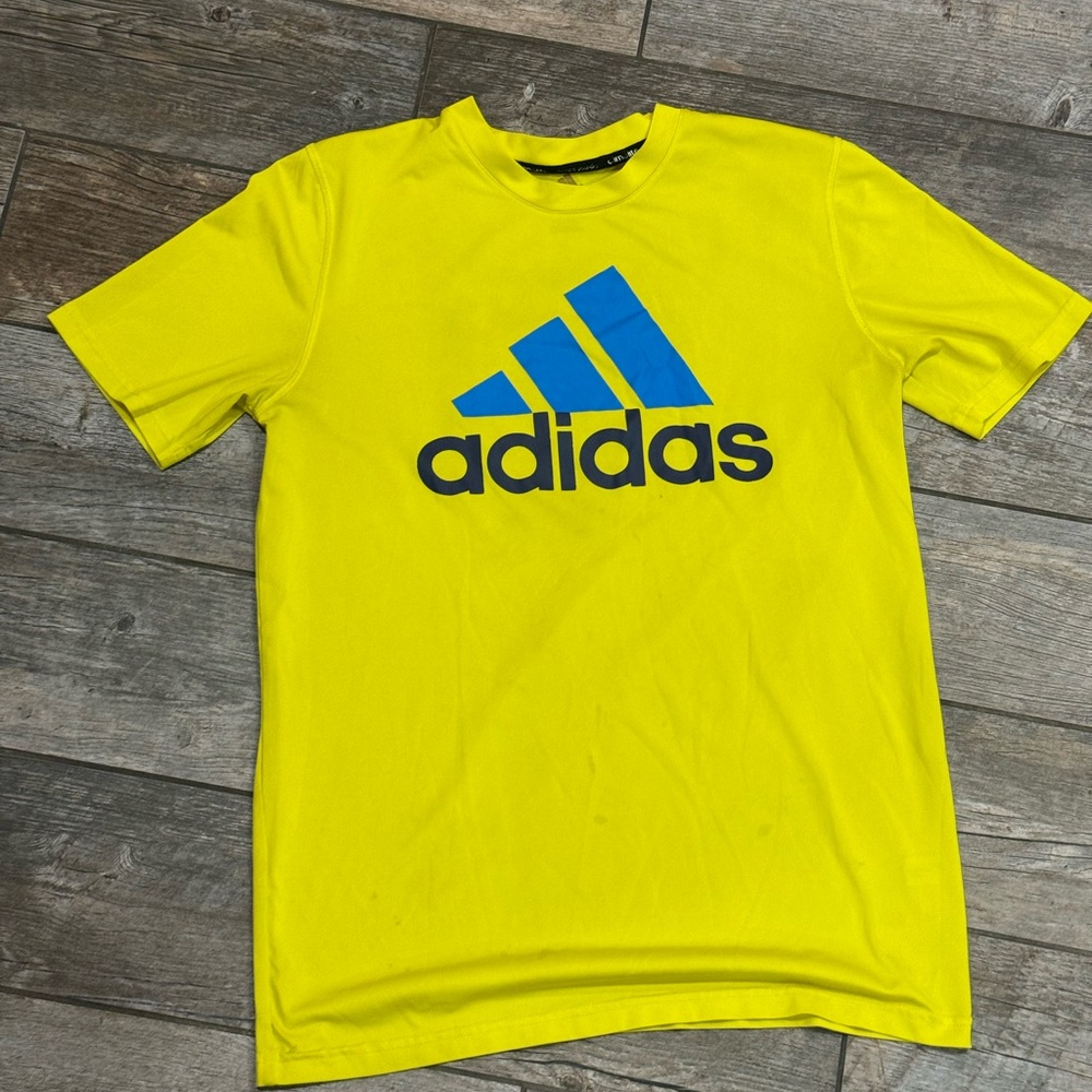Adidas Yellow and Blue Short Sleeve Tee - Picture 2 of 4